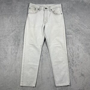 Levis 506 Jeans Mens 32(30)x32(30) White Distressed USA Vintage Straight Leg